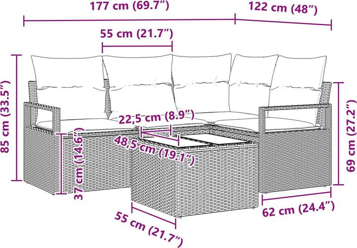 Image du produit vidaXL Outdoor-Sofa