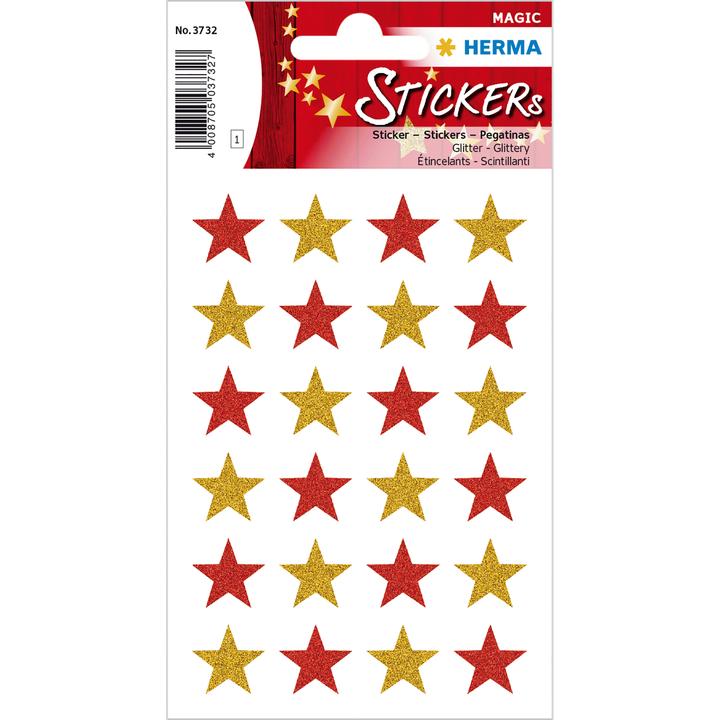 Produktbild HERMA Sticker Sterne (24 Sticker)