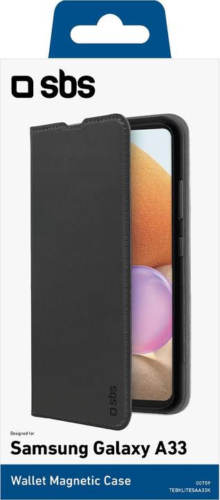Produktbild SBS Wallet lite in PU for Samsung Galaxy A33, black color (Samsung Galaxy A33)