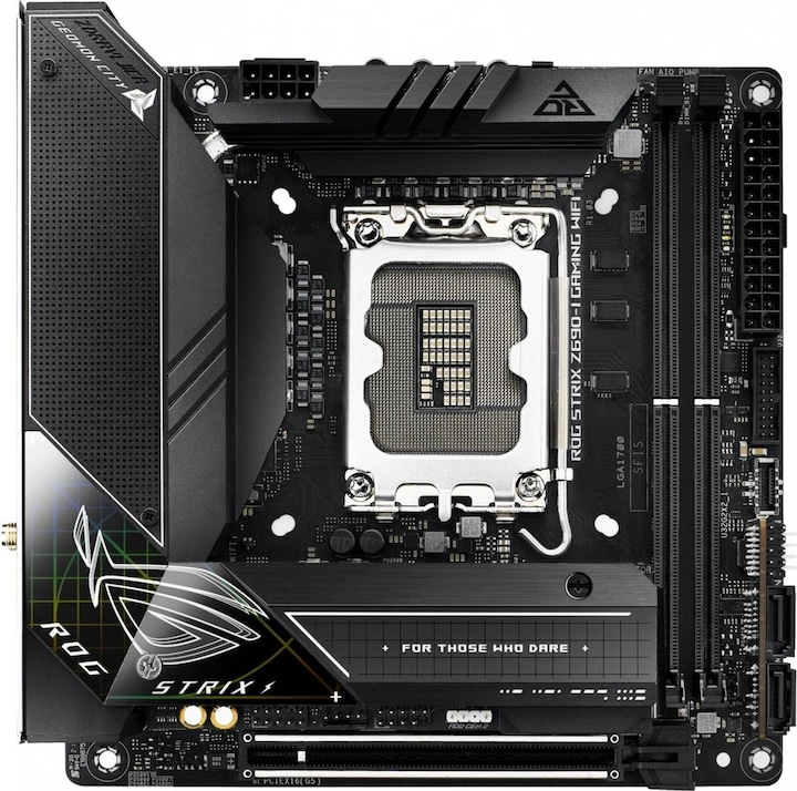 Productafbeelding ASUS ROG STRIX Z690-I GAMING WIFI (LGA 1700, Intel Z690 (DDR5), Mini-ITX)