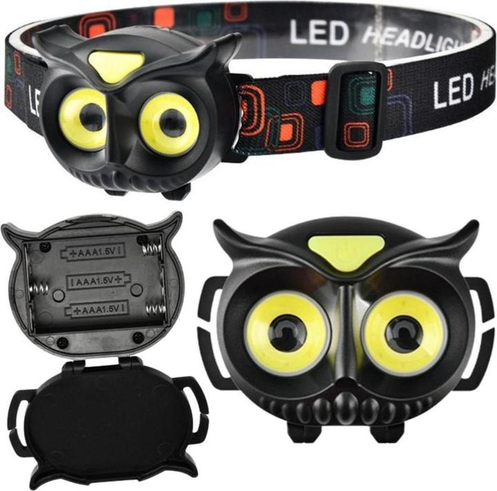 Image du produit Lean Toys Eule LED-Stirnlampe 5 Modi