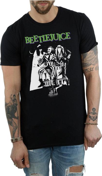 Actual product image Beetlejuice Mens Mono Poster T-Shirt (XL)