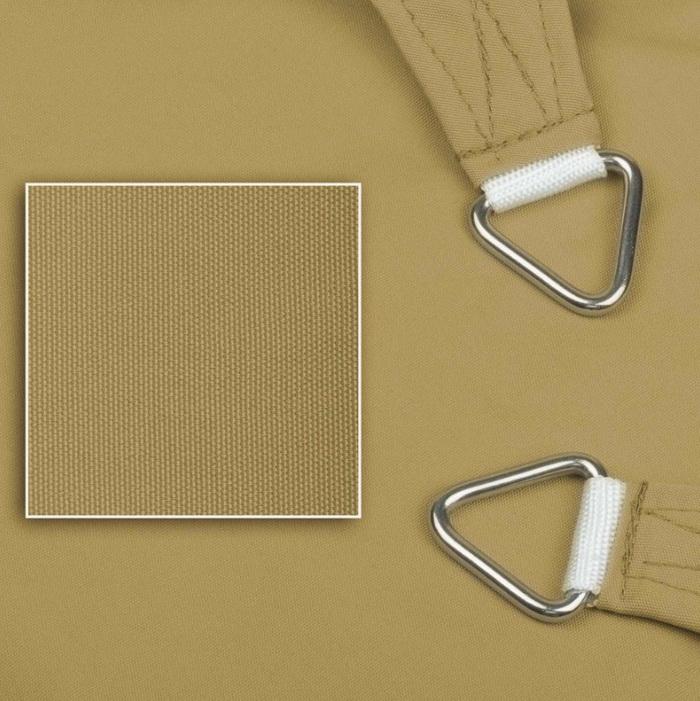 Actual product image Swisshandel24 Sun sail waterproof 3x3x4.2m, triangle with right angle, sand (3 x 3 x 4.2 m)