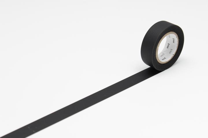 MT Masking Tape MT 01P Washi Tape: matte black Einzelverpackung