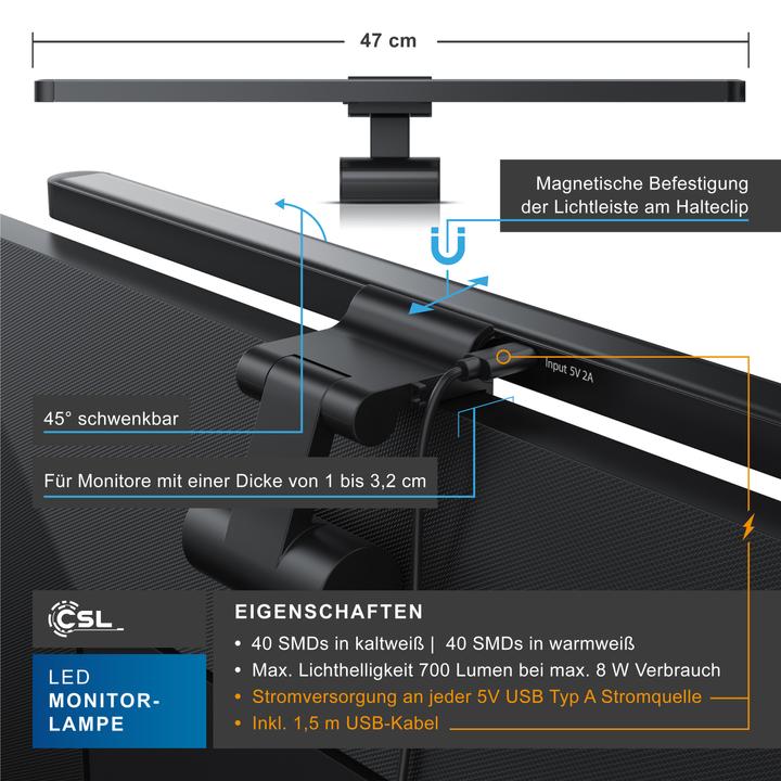 Actual product image CSL Monitor Lampe
