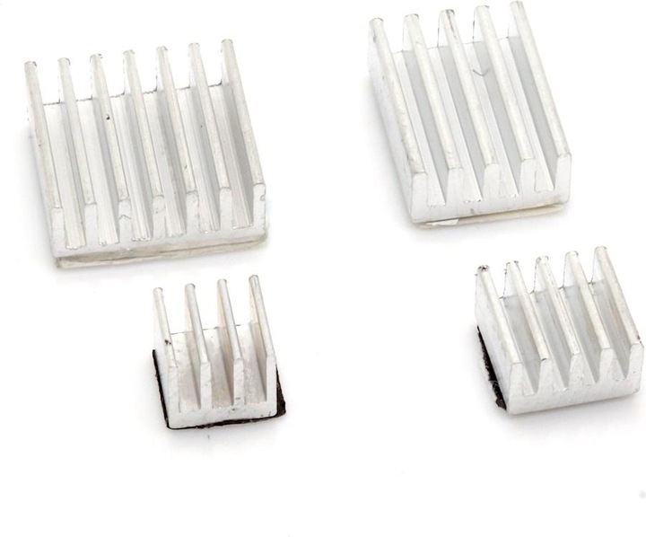 Image du produit Sertronics Set de dissipateurs de chaleur 4 pièces pour Raspberry Pi 4, argent