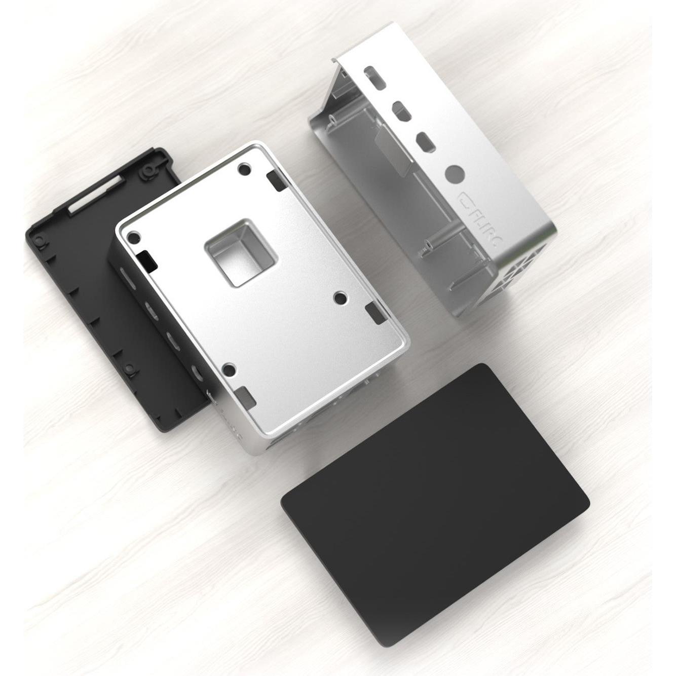 Thumbnail - Flirc Aluminum case for Raspberry Pi 4 with passive cooling, Entwicklungsboard Zubehör, Grau