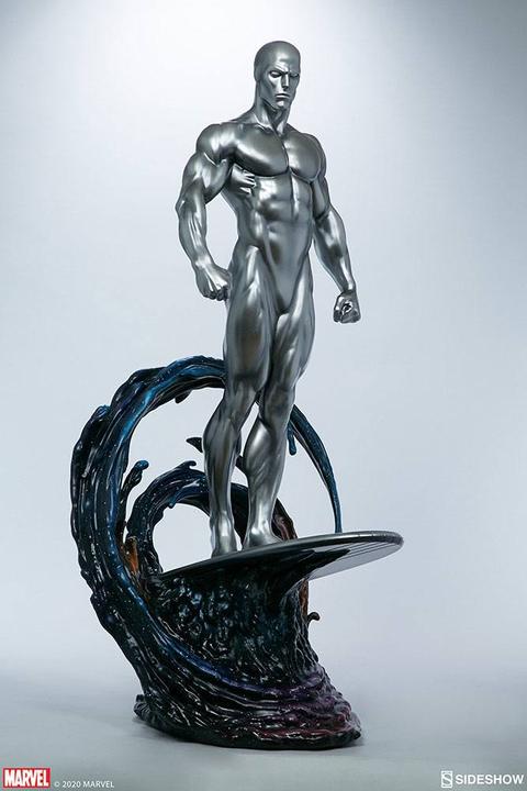 Actual product image Sideshow Marvel statuette Silver Surfer 65 cm