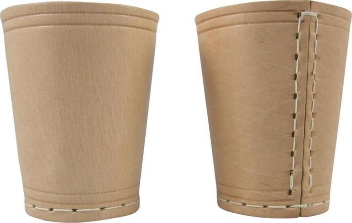 Weible Dice cup without dice cowhide natural, ø 6.5 cm, height 8.5 cm