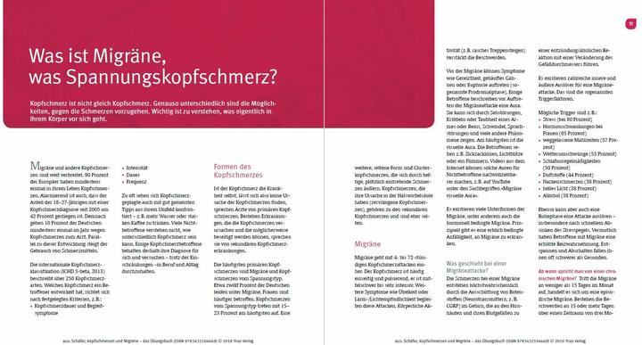 Produktbild Kopfschmerzen und Migräne - Das Übungsbuch (Deutsch, Benjamin Schäfer, 2024)