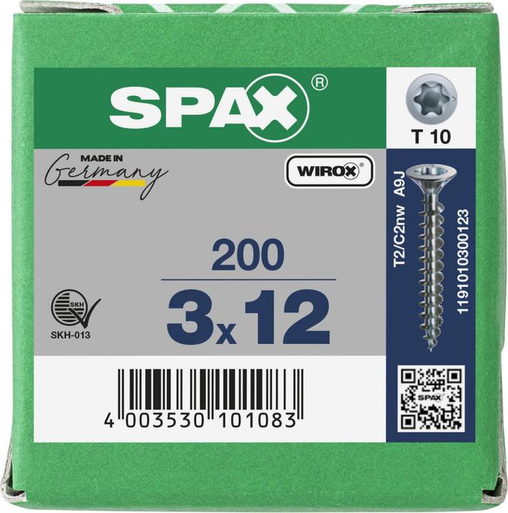 Immagine prodotto Spax Pastiglie Freno A Testa Svasata T-Star Plus T10 Completamente Filettate Wirox (200 Viti per pezzo)