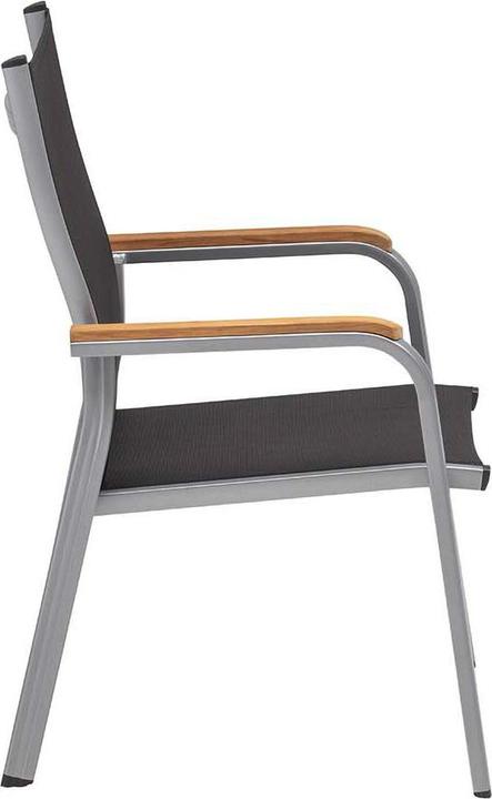 Produktbild Kettler Granada Stapelsessel zerlegt Aluminium/Outdoorgewebe Teak Armlehnen