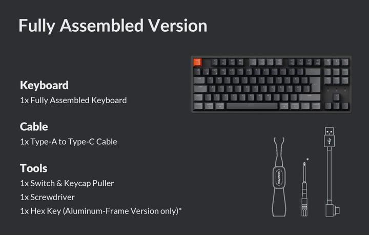 Immagine prodotto Keychron K8 QMK (Version 2) (CH, Senza fili, Cablato)