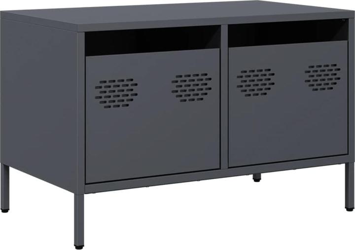 Produktbild vidaXL TV Schrank Fernsehtisch Fernsehschrank Lowboard TV Möbel Anthrazit Stahl