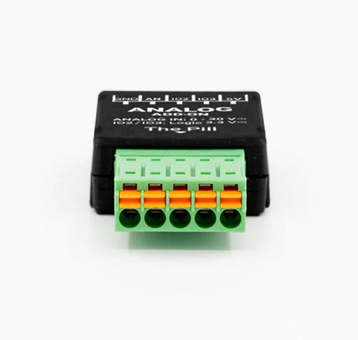 Actual product image Shelly · The Pill · Analog 0-30 V Add-on