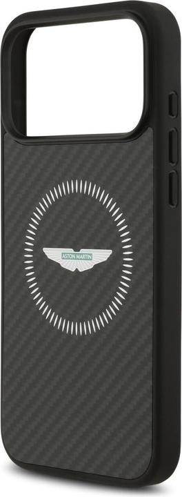 Actual product image Aston Martin Case HC Kevlar Counter Design MagSafe for iPhone 17 Pro Max black (Apple iPhone 17 Pro Max)