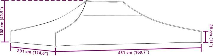 Produktbild vidaXL Zeltdach (290 cm, 430 cm)