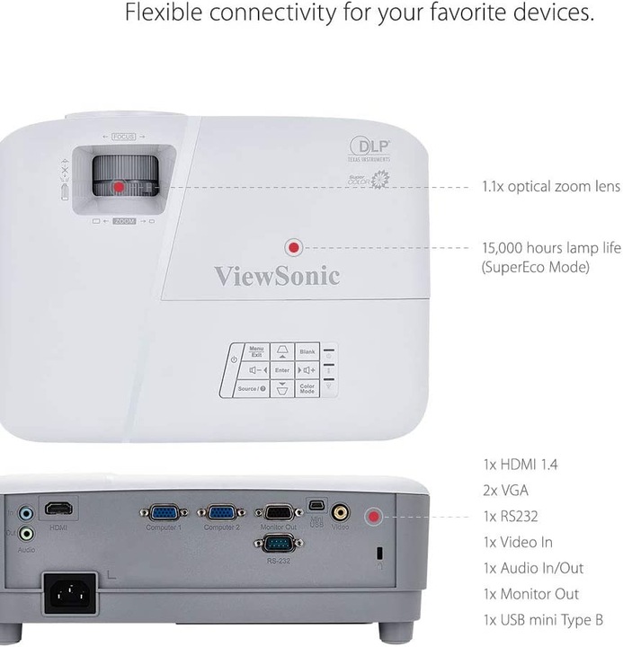 Actual product image Viewsonic PA503W (Full HD, 3600 lm, 1.55 - 1.7:1)
