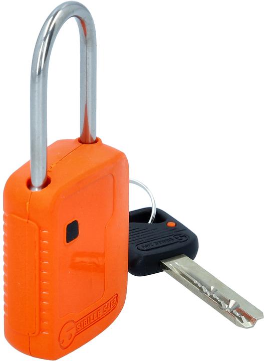 Actual product image KS Tools Barrier padlock, orange, metal, 38 mm