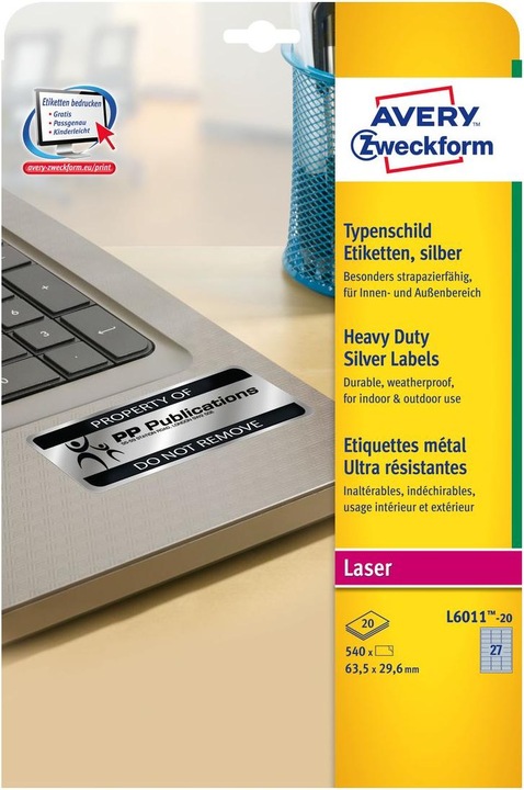 Produktbild Avery Typenschild-Etiketten