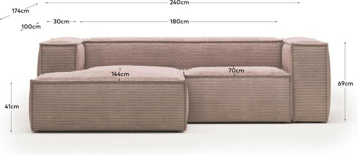Actual product image Kave Home Blok (Corner sofa, 3-seater)