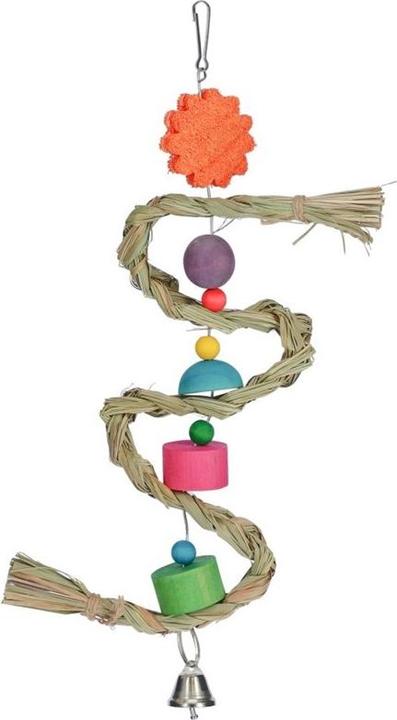 Image du produit Kerbl Jouet pour oiseaux Nature avec clochette et sisal