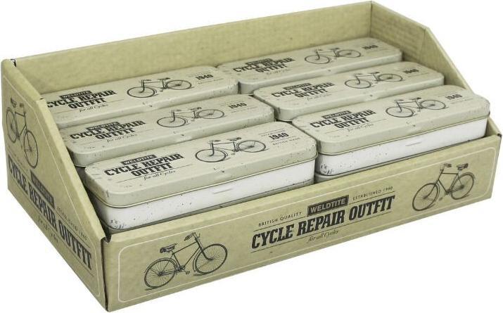 Actual product image Weldtite Kit réparation crevaison vintage rétro avec outils 75ème anniversaire