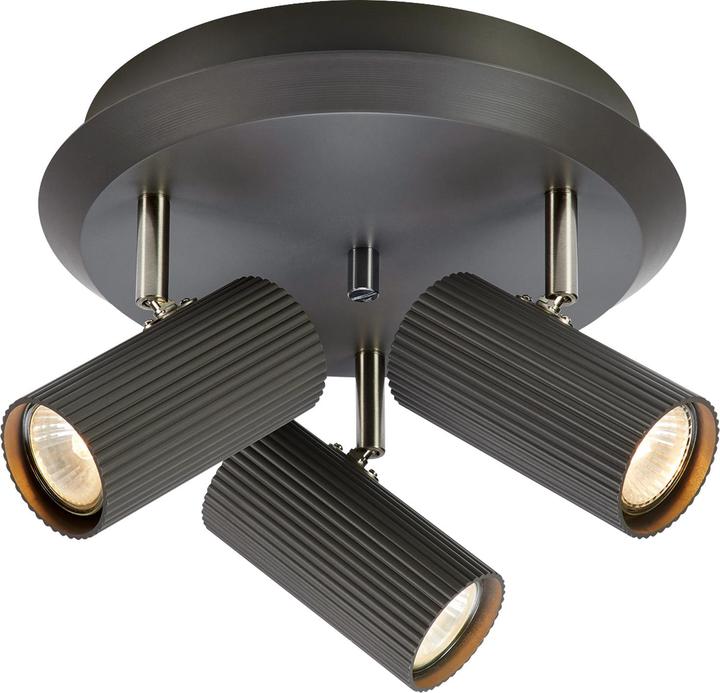 Immagine prodotto Markslöjd COSTILLA Ceiling Round 3L Dark Grey/Satin Nickel