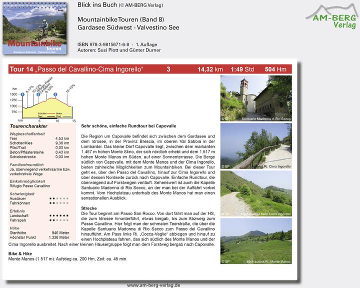 Produktbild Mountainbike Touren Gardasee Südwest - Valvestino See (Deutsch, Günter Durner, Susi Plott, 2015)