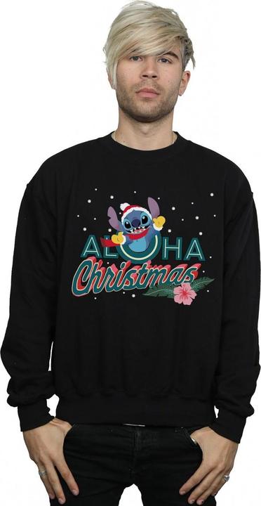 Actual product image Disney Mens Lilo And Stitch Aloha Christmas Sweatshirt (3XL)