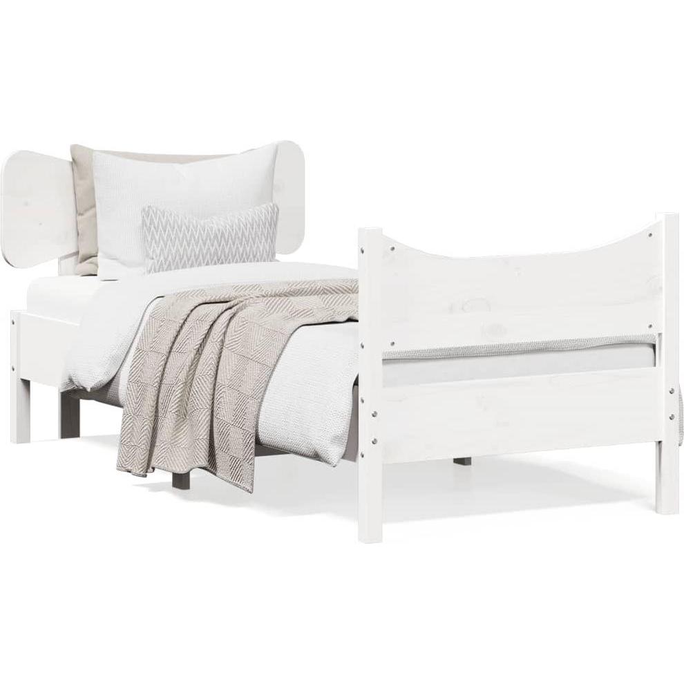 VidaXL, Bett, Bett mit Kopfteil Kiefer (90 x 190 cm)