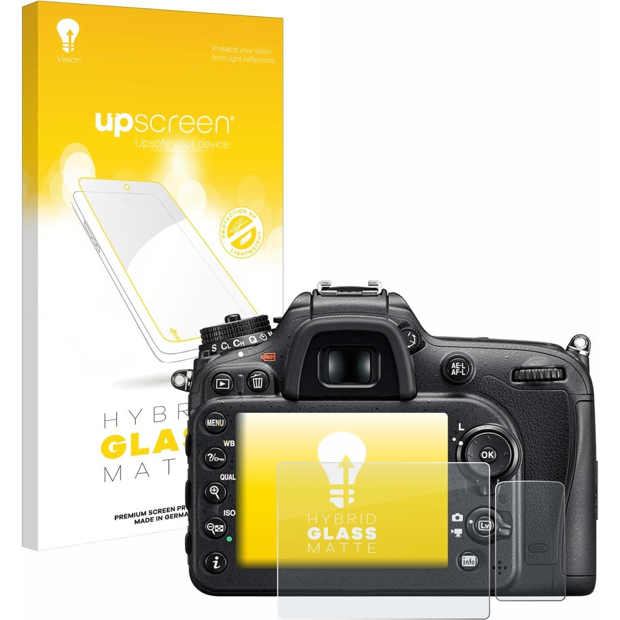 upscreen Reflection Shield Panzerglasfolie Matt (Displayschutz, D7200), Kameraschutz