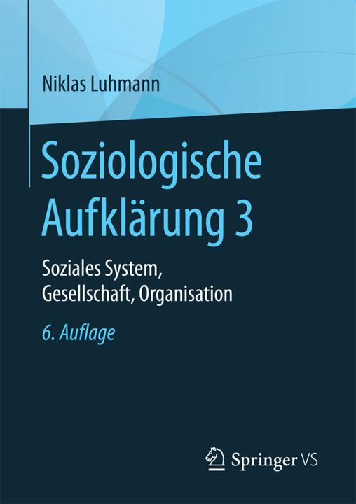 Produktbild Soziologische Aufklärung 3 (Deutsch, Niklas Luhmann, 2018)