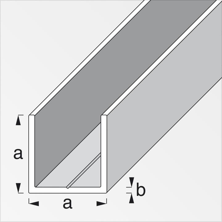 Image du produit Alfer U carré Alu 1m