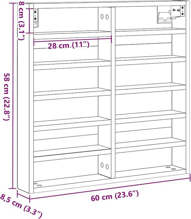 Produktbild vidaXL Vitrine