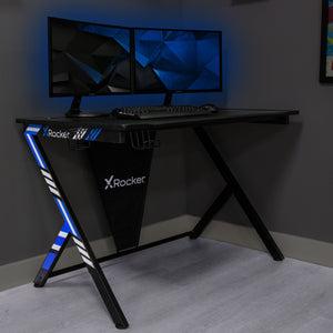Produktbild X Rocker X-Rocker Ocelot Gaming Bureau - Esports - Carbon look - Zwart - Blauw
