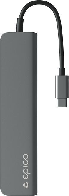 Produktbild Epico Resolve Aluminium Hub 6in1 8K grey (USB-C, 6 Ports)