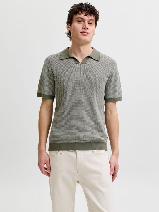 Produktbild Jack & Jones Jprblahudson Knit Split Neck Ss Sn (XXL)