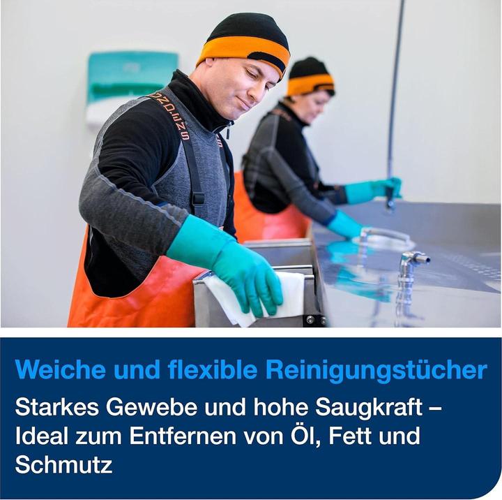 Immagine prodotto Tork Panni per la pulizia industriale piegati W4, 4 x 120 panni (480 pz.)