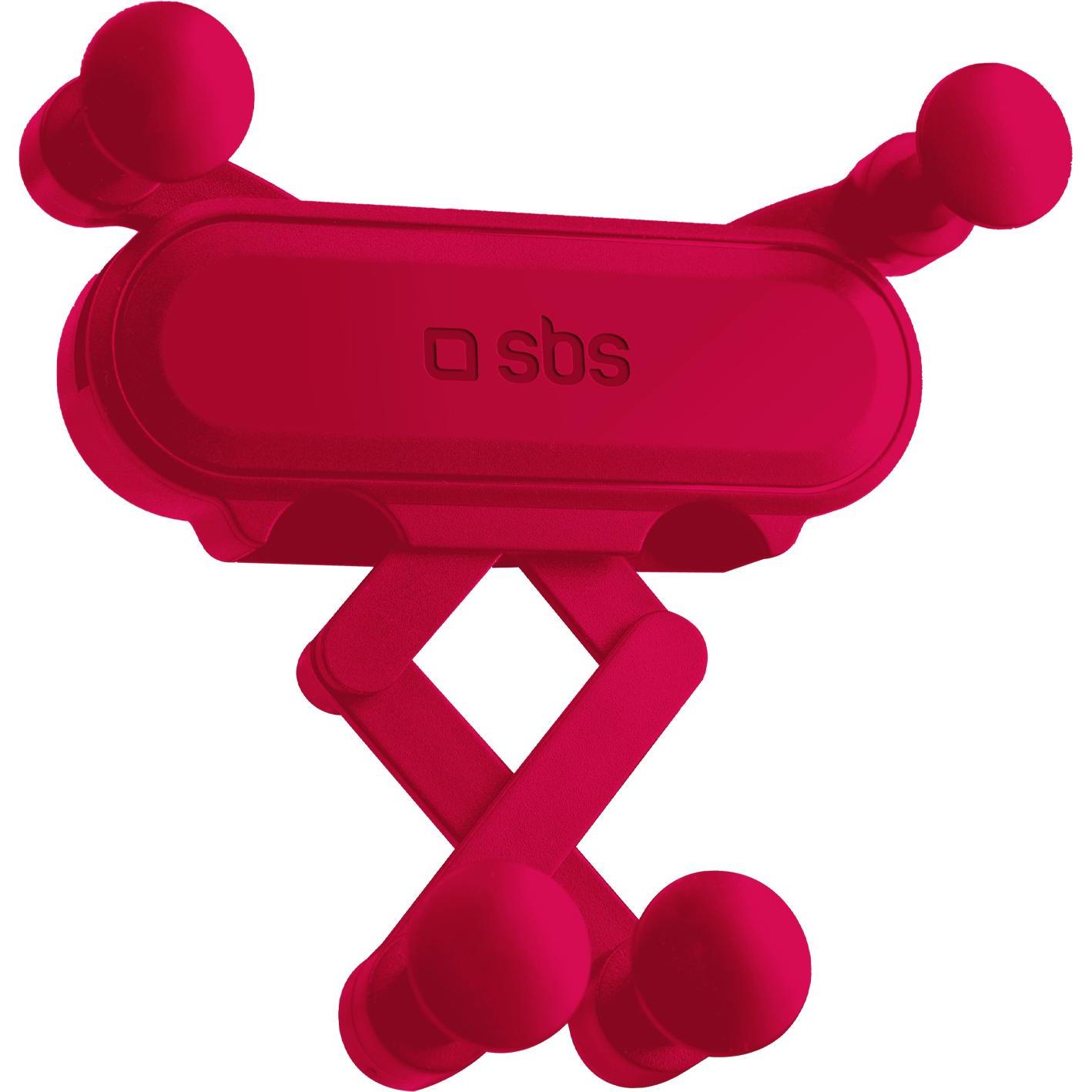 SBS Lftungsschlitz-Universalhalter Gravity rot, Smartphone Halterung, Rot
