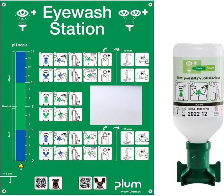 Actual product image Plum Wall bracket eye rinsing (First aid set accessories)