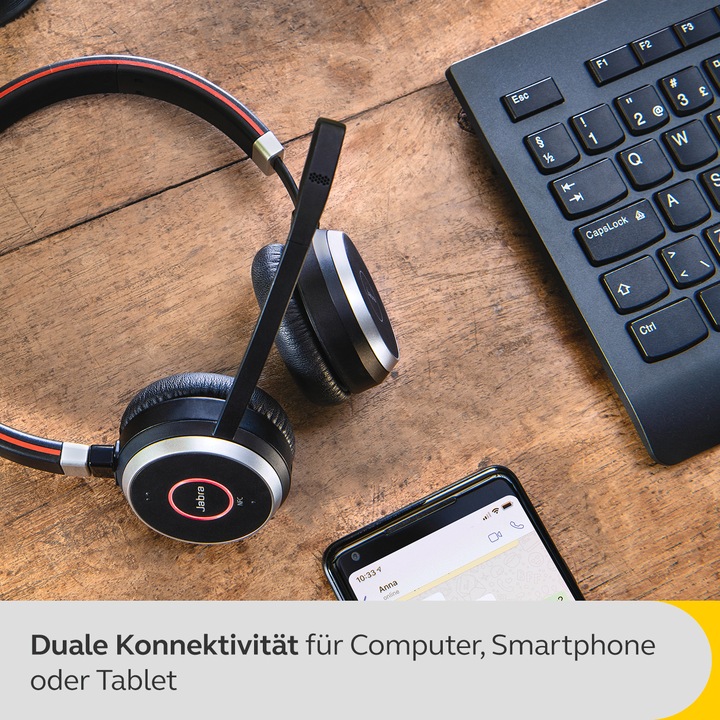 Produktbild Jabra Evolve 65 SE UC Duo (Kabellos, USB-A)