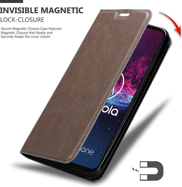 Produktbild Cadorabo Book Invisible Magnet Cover (Motorola One Action)