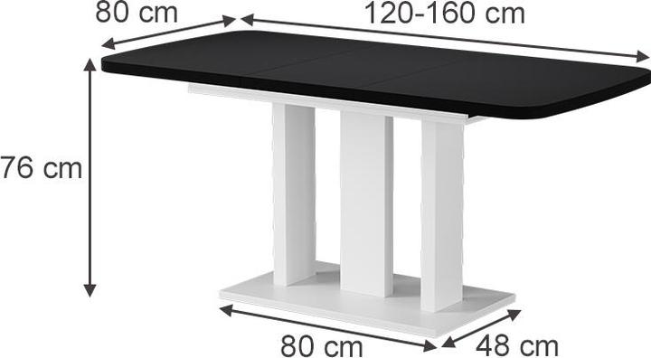 Image du produit Vicco Table de salle à manger Fenaro (80 x 120 x 77.30 cm)