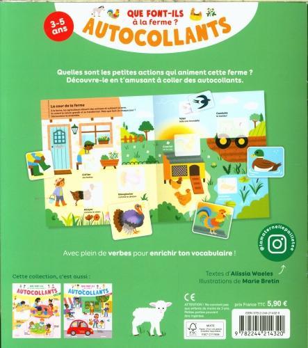 Produktbild Que font-ils à la ferme? : autocollants : 3-5 ans (Französisch, Waeles Alissia, Bretin Marie, 2025)