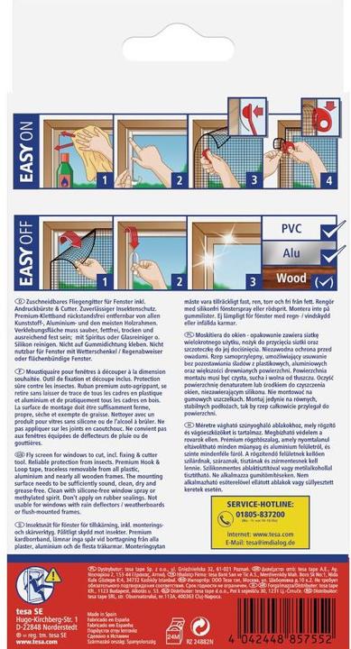 Actual product image tesa Insect screen COMFORT for windows, with Velcro tape, self-adhesive, without drilling (130 x 150 cm)