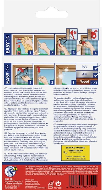 Image du produit tesa Moustiquaire COMFORT pour fenêtres, avec bande Velcro, autocollante, sans perçage (130 x 150 cm)