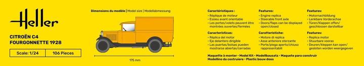 Valori nutrizionali e ingredienti Heller Citroen C4 Fourgonnette 1928