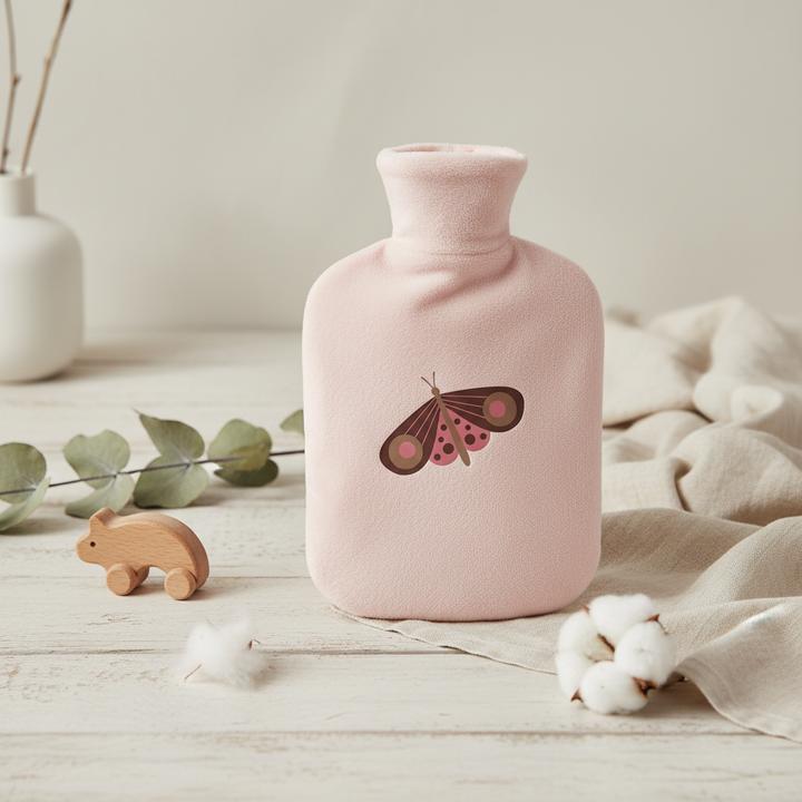 Produktbild Zewi Gummibettflasche mit Ftébezug Sweet Butterfly (0.80 l, Bettflasche mit Bezug)
