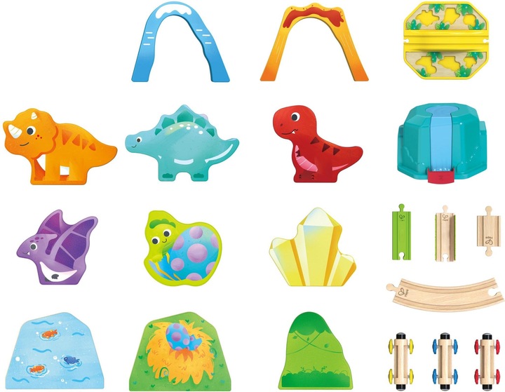 Immagine prodotto Hape Set di secchielli del Treno dei Dinosauri